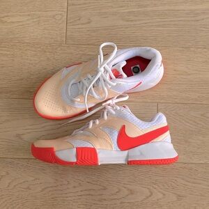 Women's Athletic Sneakers - White and Red